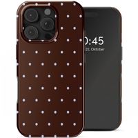 Selencia Vivid Rückabdeckung mit MagSafe Apple iPhone 16 Pro Max - Happy Dots Chocolate