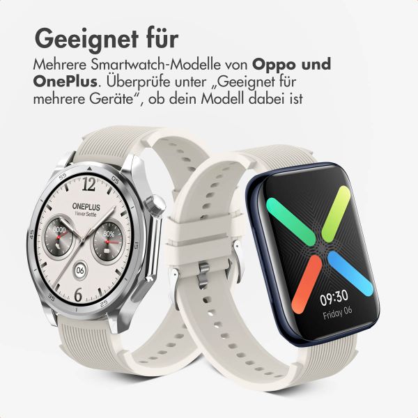 imoshion Silikonband für das OnePlus Watch 3 / 2 / 2R / Oppo Watch X2 / X - Beige