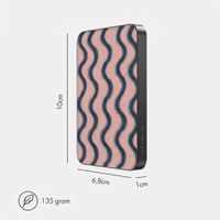 Selencia Vivid Powerbank 5.000 mAh - MagSafe und Qi - Black / Wavy Baby Sorbet