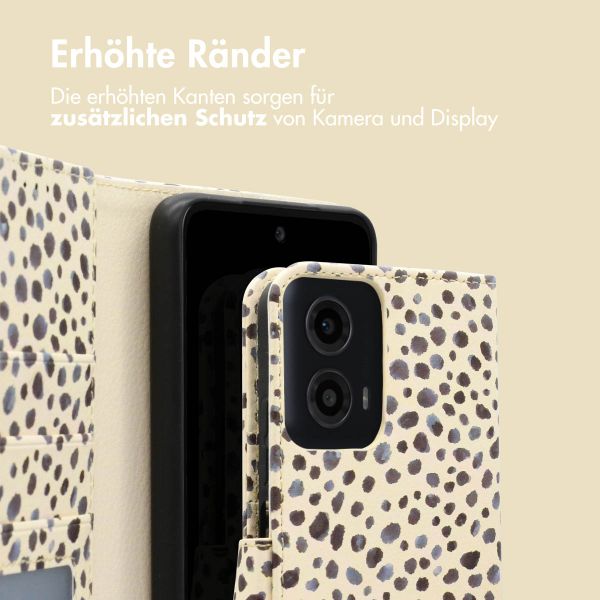 imoshion Design Klapphülle Motorola Moto G34 - Black And White Dots