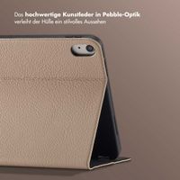 Selencia Riva Klapphülle Apple iPad 11 (2025) 11 Zoll A16 / iPad 10 (2022) 10.9 Zoll - Beige