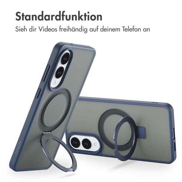 Accezz Ring Stand Backcover mit MagSafe Samsung Galaxy S25 Edge - Blau