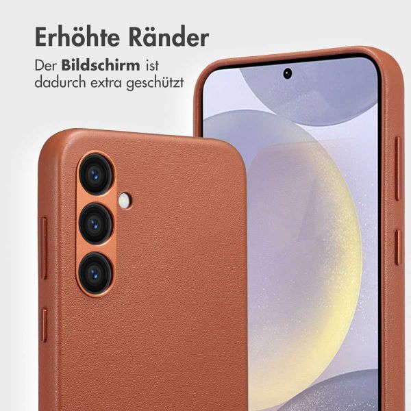 Accezz 2-in-1 Klapphülle aus Leder mit MagSafe Samsung Galaxy S24 Plus - Sienna Brown