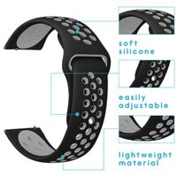 imoshion Silikonband Sport für Garmin Venu / Vivoactive 3 / Forerunner 245 - Schwarz / Grau