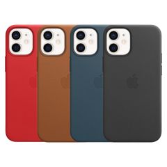 Apple 4 Pack Leder-Case MagSafe iPhone 12 Mini - Red + Saddle Brown + Baltic Blue + Black