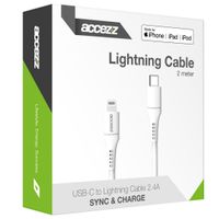 Accezz MFI-zertifiziertes Lightning- auf USB-C-Kabel - 2 m - Weiß