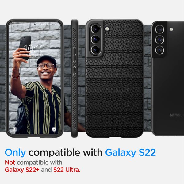 Spigen Liquid Air™ Backcover Samsung Galaxy S22 - Schwarz