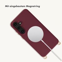 Selencia Rivièra Backcover mit MagSafe mit abnehmbaren Haken Samsung Galaxy S24 FE - Bold Burgundy