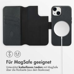 Accezz 2-in-1 Klapphülle aus Leder mit MagSafe Apple iPhone 14 - Onyx Black