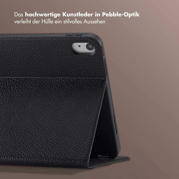 Selencia Riva Klapphülle Apple iPad 11 (2025) 11 Zoll A16 / iPad 10 (2022) 10.9 Zoll - Schwarz
