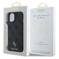Guess 4G Metal Logo Back Cover MagSafe Apple iPhone 15 - Schwarz