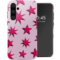 Selencia Vivid Back Cover Samsung Galaxy A55 - Stars Rubine Red Light Pink