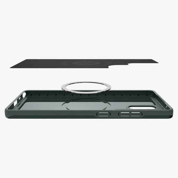 Spigen Thin Fit Backcover mit MagSafe Samsung Galaxy S25 Ultra - Abyss Green