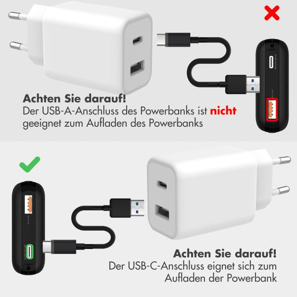 imoshion Kompakte Powerbank 10.000 mAh - Schwarz