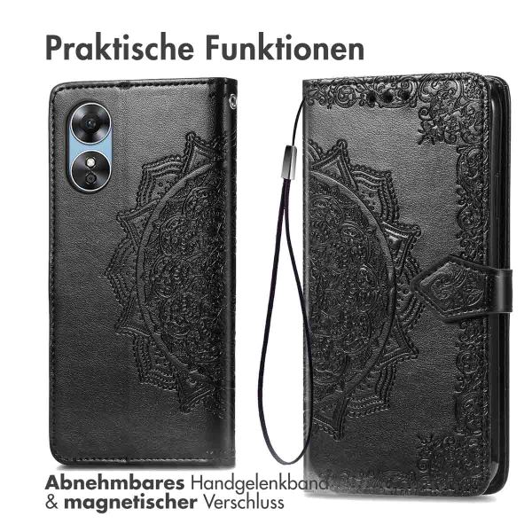 imoshion Mandala Klapphülle Oppo A17 - Schwarz