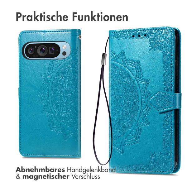 imoshion Mandala Klapphülle Google Pixel 9 / 9 Pro - Türkis