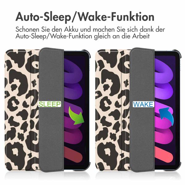 imoshion Design Trifold Klaphülle Apple iPad Mini 7 (2024) / iPad Mini 6 (2021) - Leopard