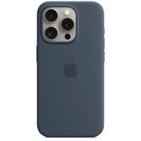 Apple Silikon-Case MagSafe für das Apple iPhone 15 Pro - Storm Blue