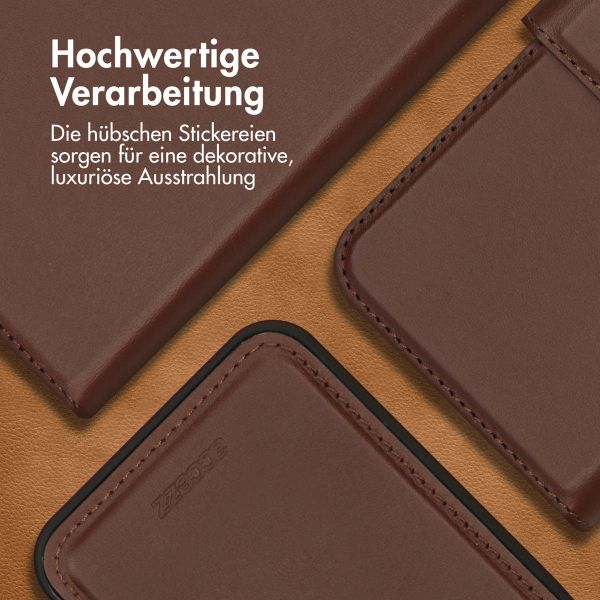 Accezz Premium Leather 2 in 1 Wallet Bookcase Samsung Galaxy A35 - Braun