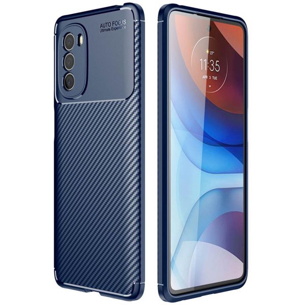 imoshion Carbon-Hülle für das Motorola Moto G41 - Blau