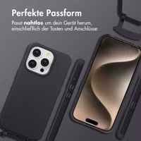 imoshion Color Backcover mit abnehmbarem Handykette und MagSafe Apple iPhone 15 Pro - Schwarz