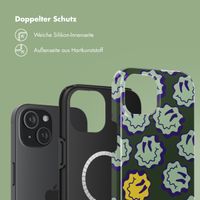 Selencia Vivid Rückabdeckung mit MagSafe Apple iPhone 15 - Wavy Smiley Green