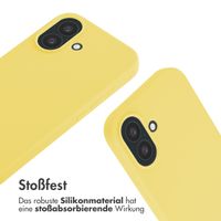 imoshion Silikonhülle mit Band für das Apple iPhone 16 - Gelb
