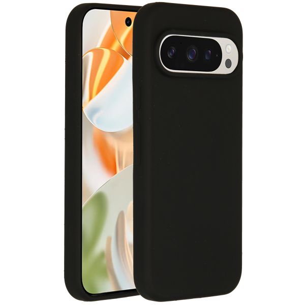 Accezz Liquid Silikoncase für das Google Pixel 9 / 9 Pro - Schwarz