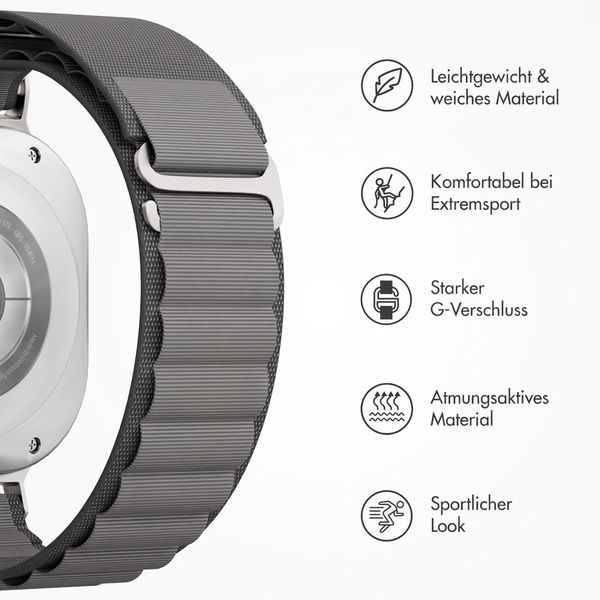 Accezz Nylon Alpine Armband für Samsung Galaxy Watch Ultra 2 (2026) / Ultra (2024/2025) - Dark Grey