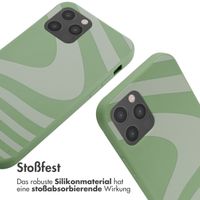 imoshion Silikonhülle design mit Band für das iPhone 12 (Pro) - Retro Green