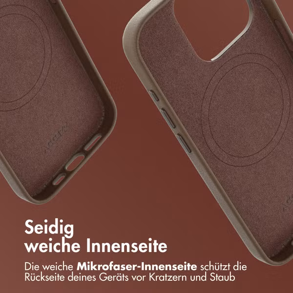 Accezz MagSafe Leather Backcover Apple iPhone 15 Pro - Kaffeebraun