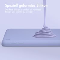 Accezz Liquid Silicone Back Cover Apple iPad 9 (2021) 10.2 Zoll / iPad 8 (2020) 10.2 Zoll / iPad 7 (2019) 10.2 Zoll - Lila