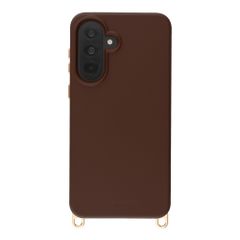 Selencia Rivièra Backcover mit MagSafe mit abnehmbaren Haken Samsung Galaxy A37 (5G) - Choco Brown