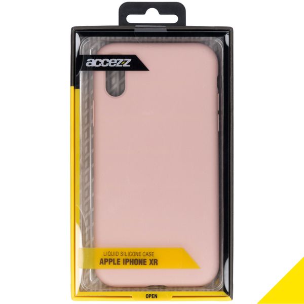 Accezz Liquid Silikoncase Rosa für das iPhone Xr