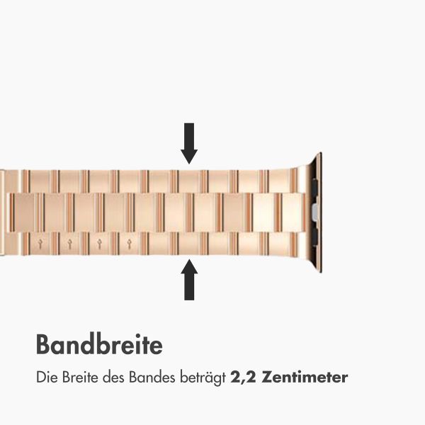 imoshion Edelstahlarmband für das Apple Watch Series 1 bis 11 / SE / Ultra (44/45/46/49 mm) - Rose Gold