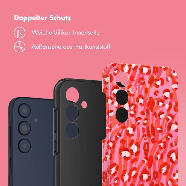 Selencia Vivid Tough Back Cover für das Samsung Galaxy A35 - Wild Spots Lipstick