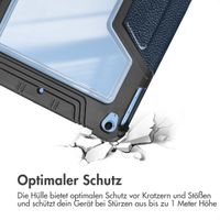 Accezz Rugged Trifold Klapphülle Apple iPad 11 (2025) 11 Zoll A16 / iPad 10 (2022) 10.9 Zoll - Dunkelblau