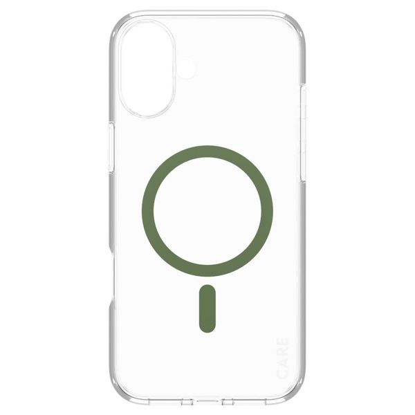 CARE by PanzerGlass Urban Combat Case MagSafe für das iPhone 16 Plus - Transparent / Grün