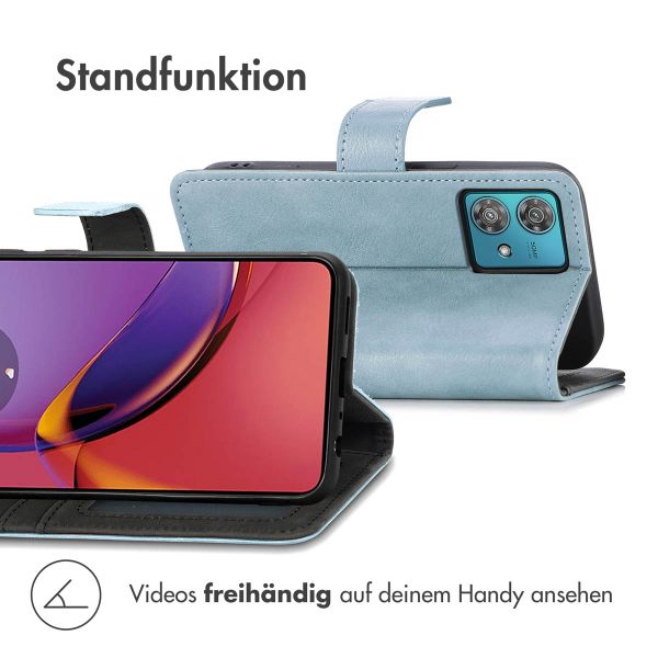 imoshion Luxuriöse Klapphülle Motorola Moto G84 - Hellblau
