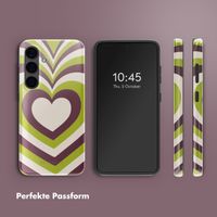 Selencia Vivid Back Cover Samsung Galaxy S24 - Double Hearts Plum Fern