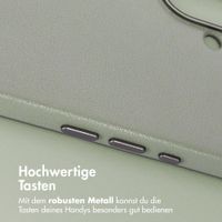 Accezz MagSafe Leather Backcover Apple iPhone 16 - Light Grey