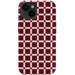 Selencia Vivid Back Cover Apple iPhone 14 - Check This Burgundy