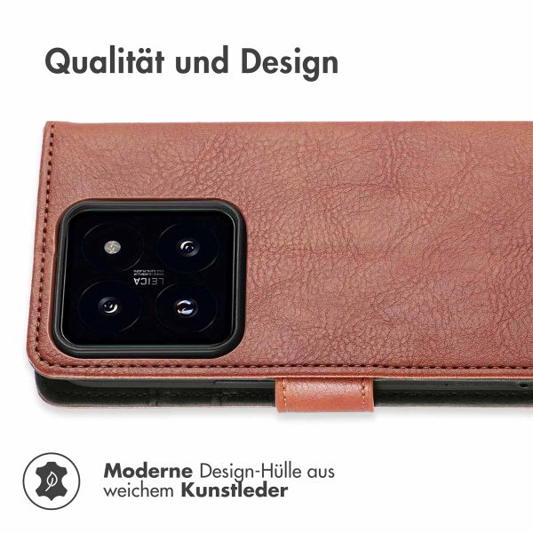 imoshion Luxuriöse Klapphülle für das Xiaomi 14 - Braun