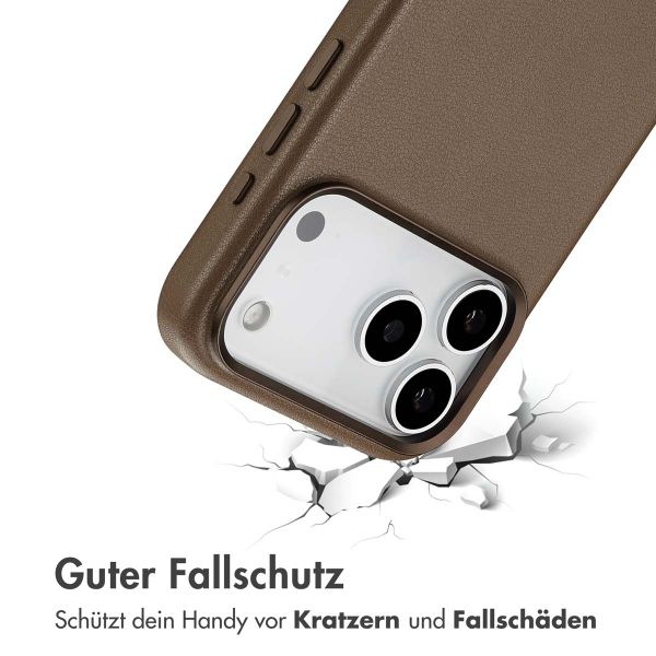 Accezz MagSafe Leather Backcover Apple iPhone 17 Pro Max - Kaffeebraun