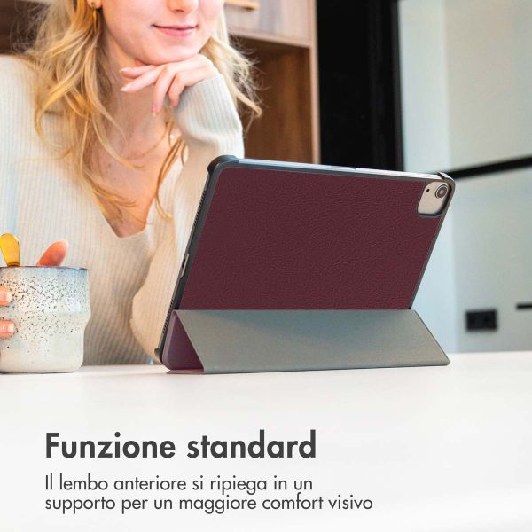 imoshion Trifold Klapphülle Apple iPad 9 (2021) 10.2 Zoll / iPad 8 (2020) 10.2 Zoll / iPad 7 (2019) 10.2 Zoll - Bordeaux