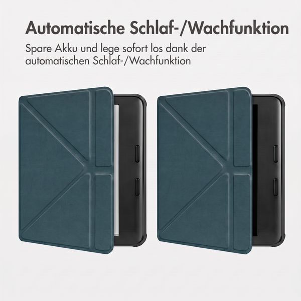 imoshion Klappbare Klapphülle Kobo Libra Colour - Dunkelgrün