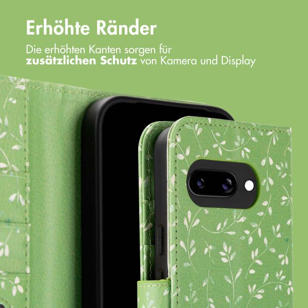imoshion Design Klapphülle Google Pixel 9A - Green Flowers