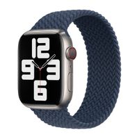 Apple Geflochtenes Solo Loop für das  Apple Watch | 38/40/41/42 mm - Größe 5 - Abyss Blue