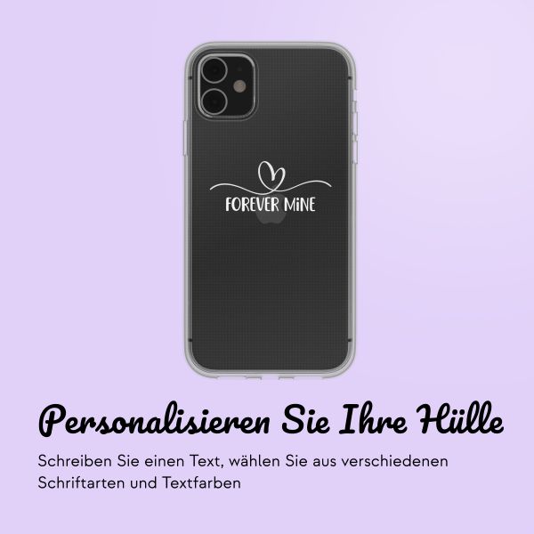 Personalisierte Hülle mit elegantem Herz iPhone SE (2022 / 2020) / 8 / 7 - Transparent