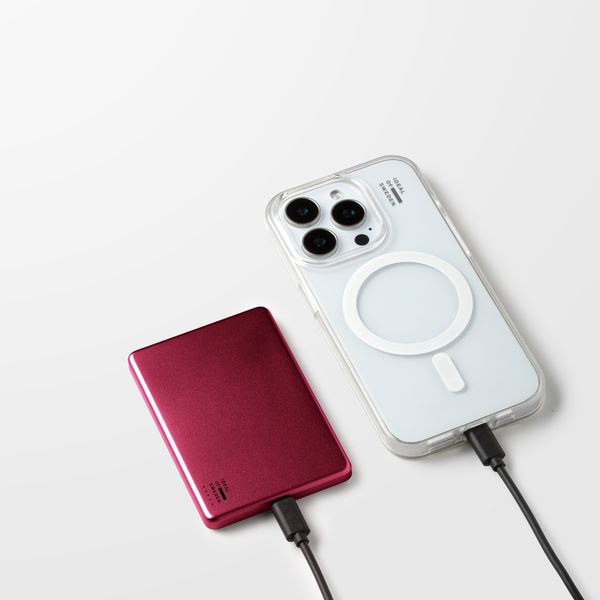 iDeal of Sweden Slim MagSafe Powerbank 5.000 mAh - Kabellose Powerbank - Fine Wine